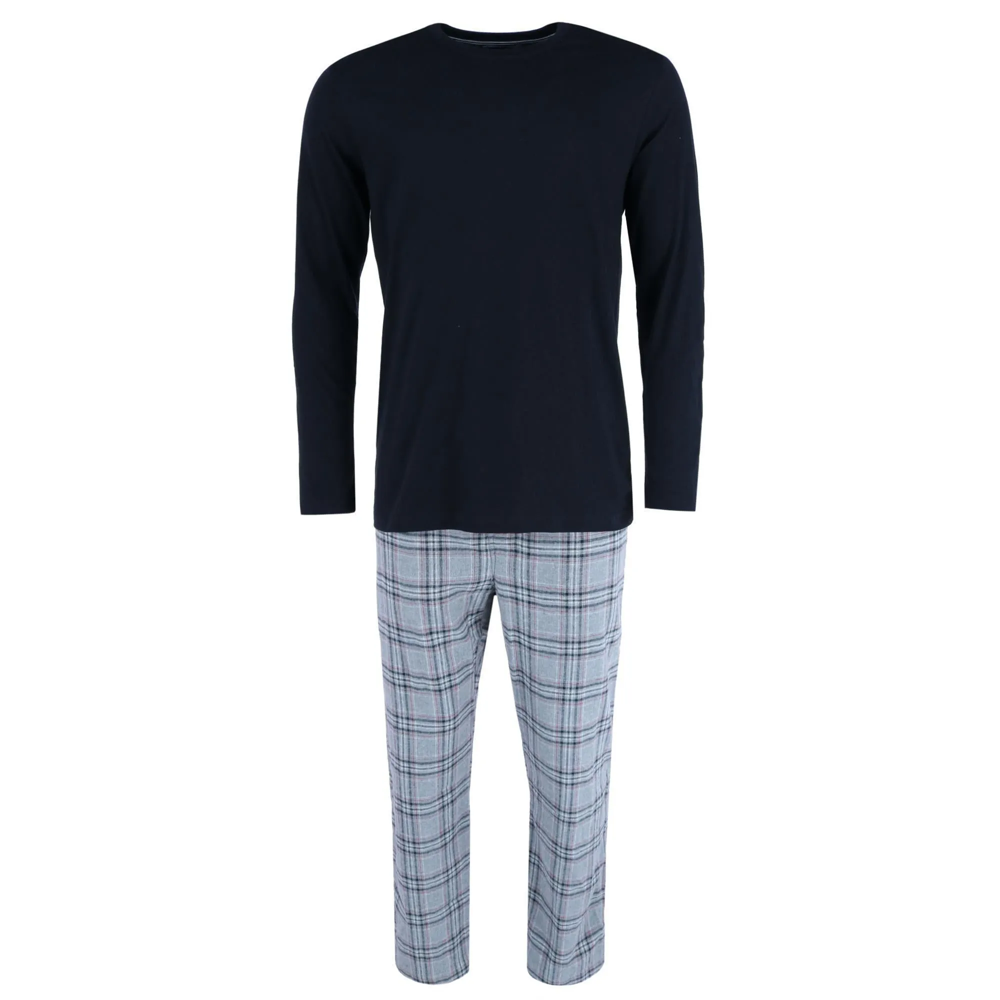 Mens Big & Tall Cotton Long Sleeve Shirt and Flannel Pajama Pants