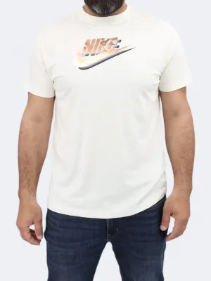 Men's Brand Logo Printed T-Shirt,Cream