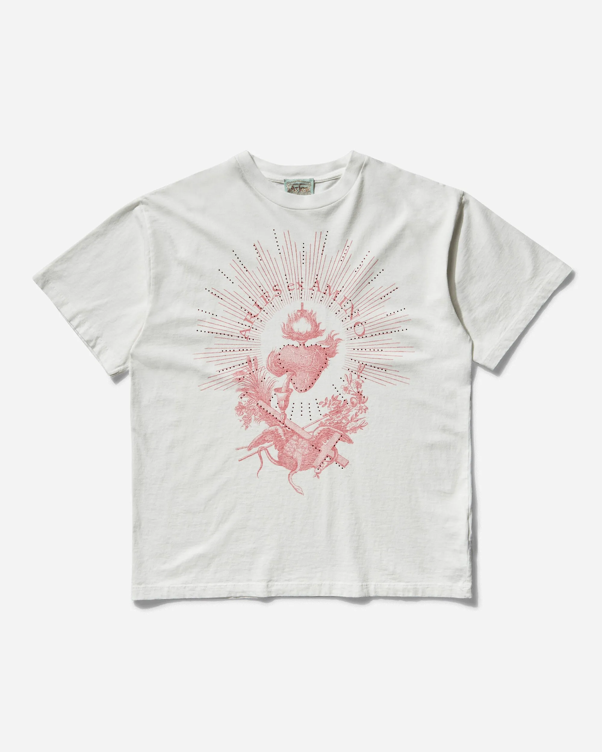 Men's Faded Aries Ex Amino T-Shirt Off White