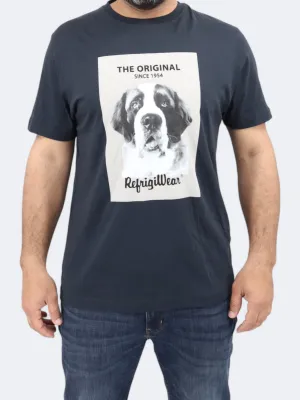 Men's Graphic Printed T-Shirt,Navy