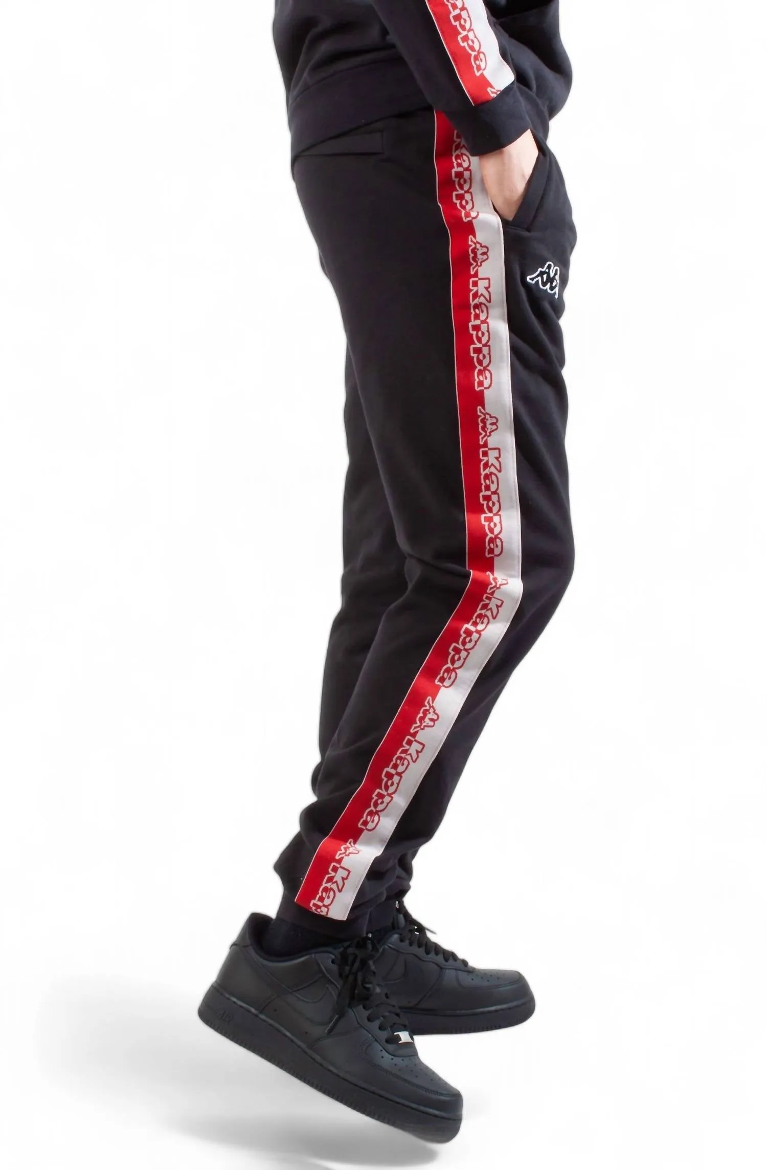 Men's Logo Tape Danira Trackpants In Black/grey/red