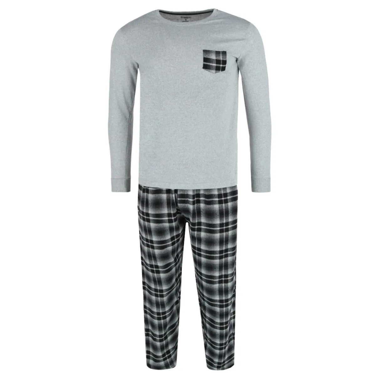 Men's Long Sleeve and Flannel Pant Pajama Set