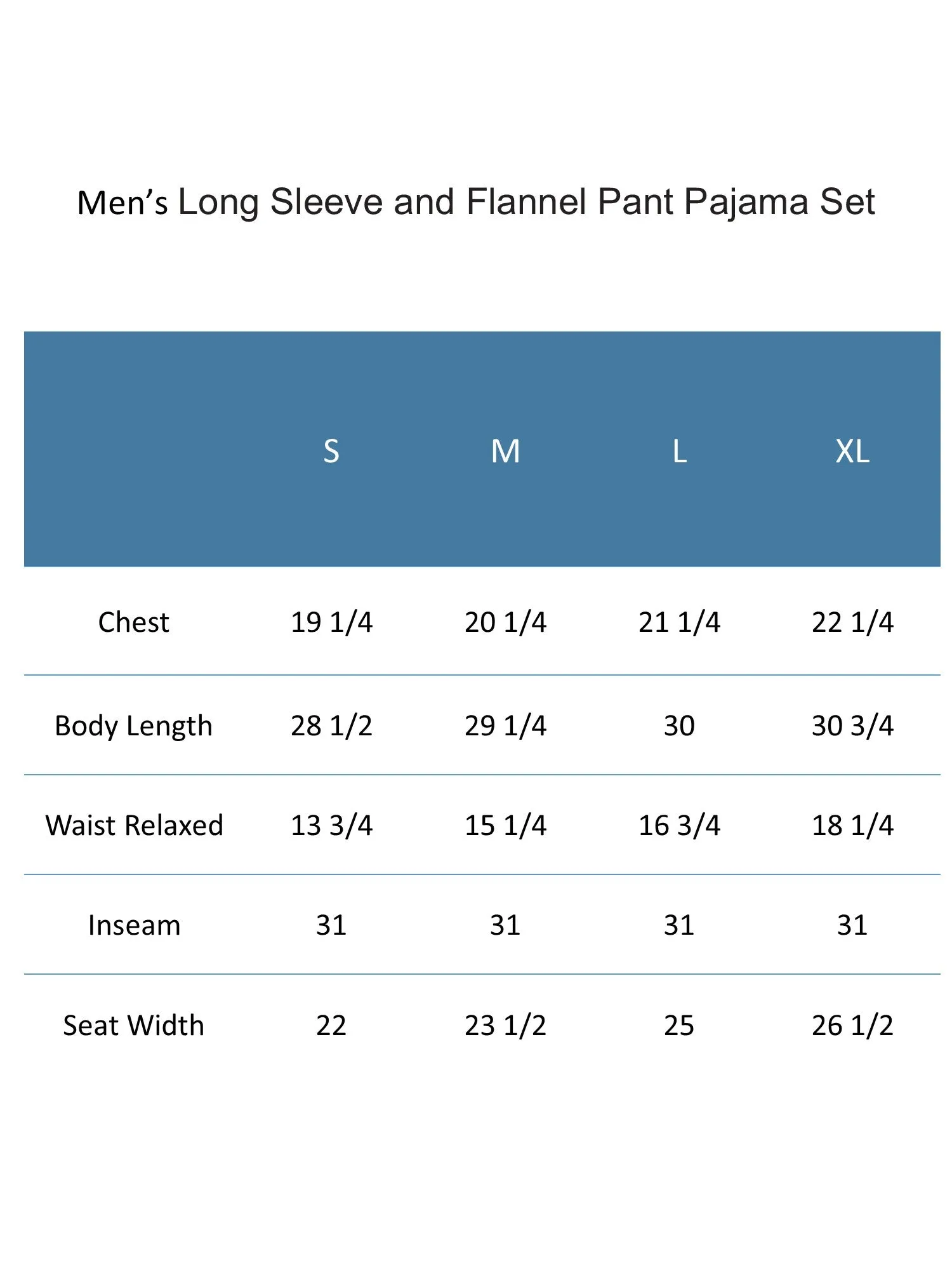 Men's Long Sleeve and Flannel Pant Pajama Set