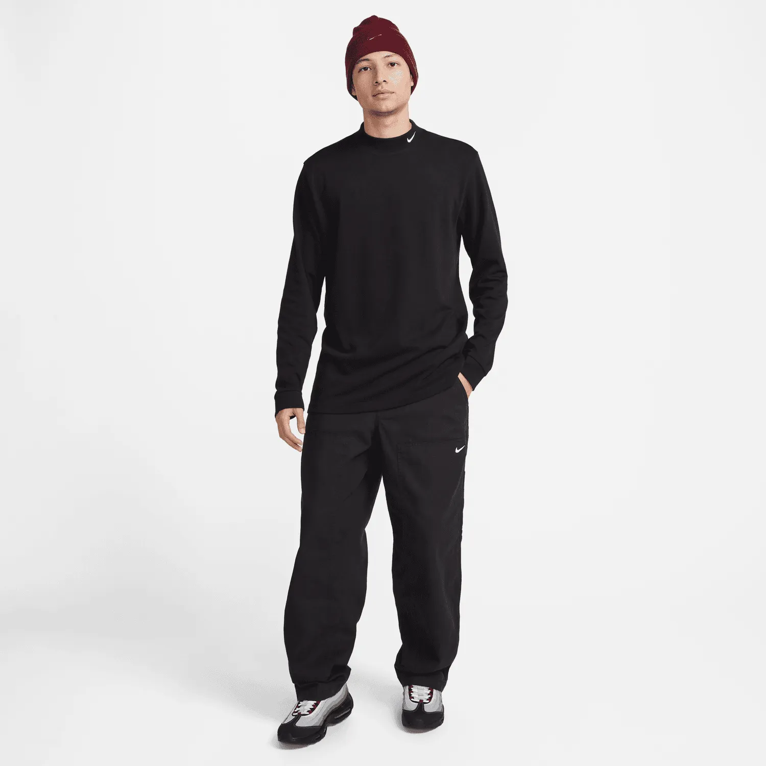 MEN'S NIKE LIFE DOUBLE PANEL PANT "BLACK"