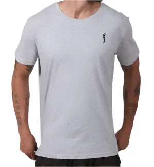 Men's Paris Cotton Tee - Grey Malange/Black Clothing Rs Men