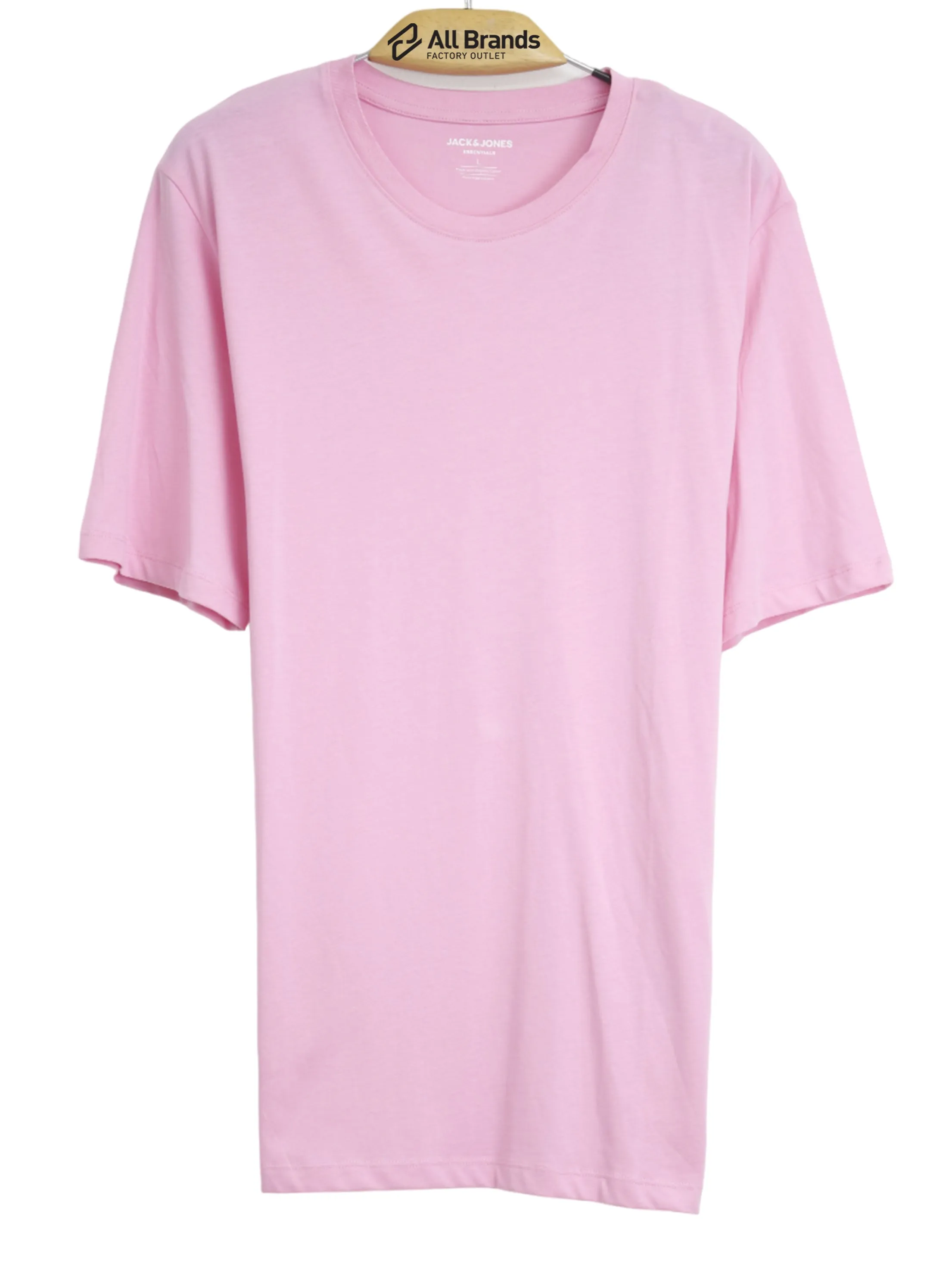 Men's Plain Solid T-Shirt,Pink