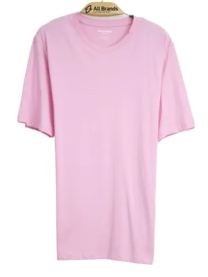 Men's Plain Solid T-Shirt,Pink