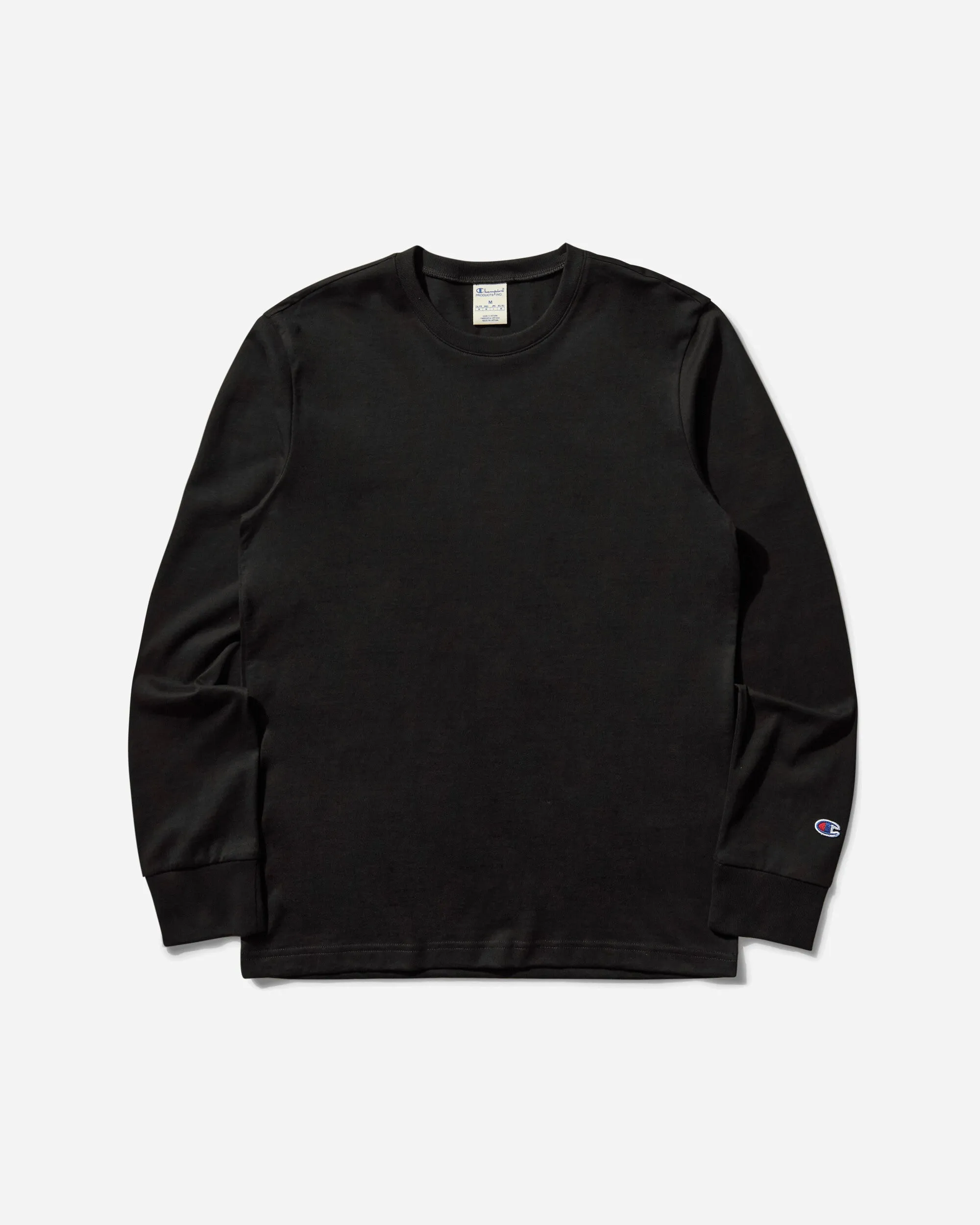 Men's Reverse Weave Loose Fit Longsleeve T-Shirt Black