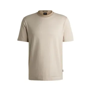 Mercerized-cotton T-shirt with contrast collar