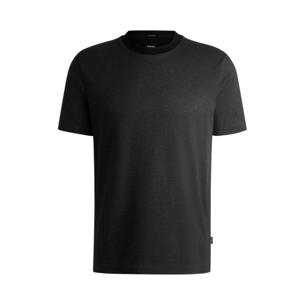 Mercerized-cotton T-shirt with contrast collar