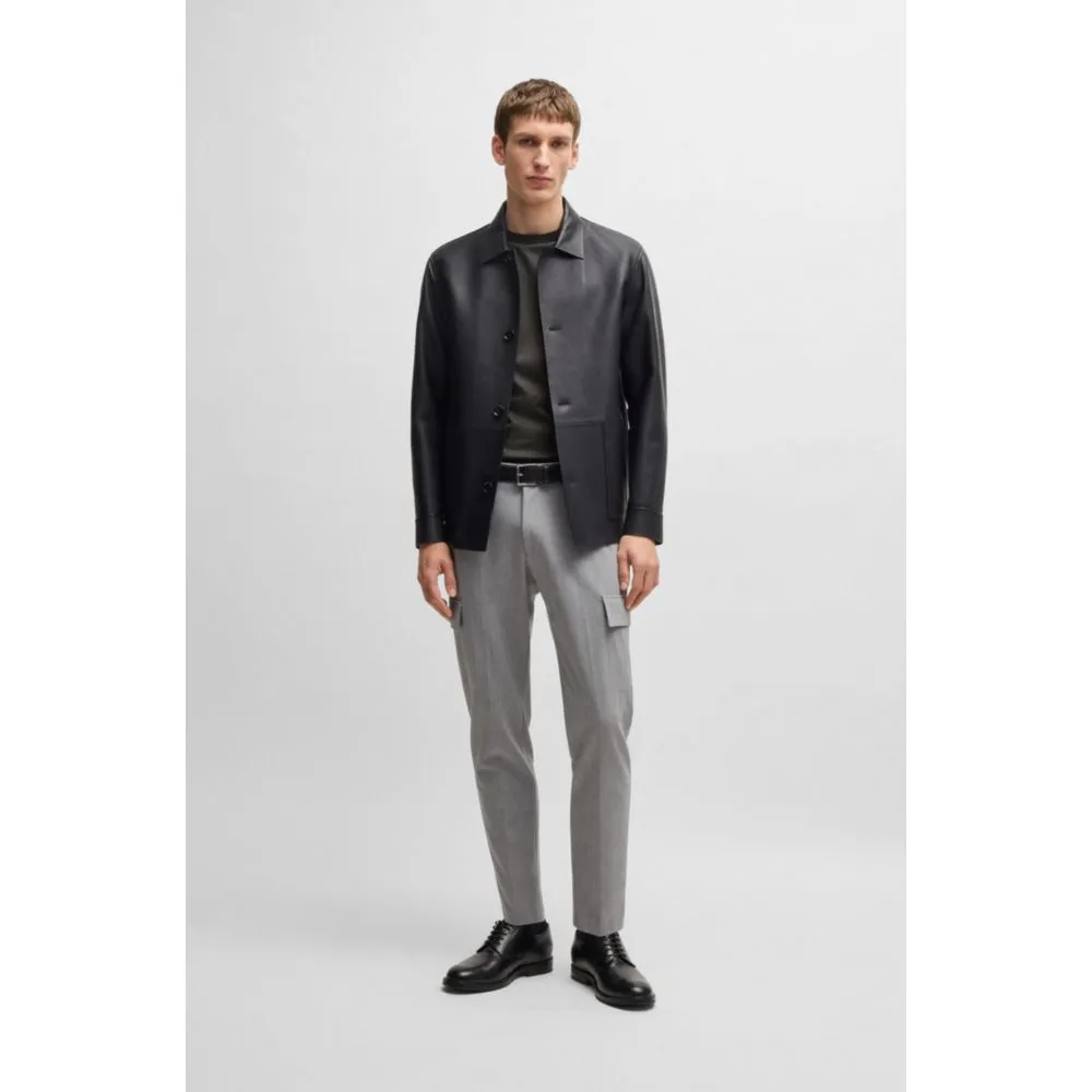 Mercerized-cotton T-shirt with contrast collar