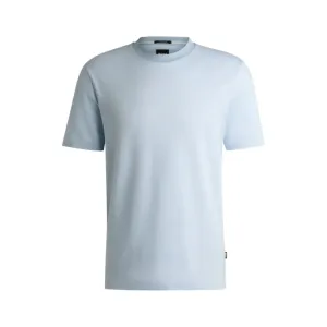 Mercerized-cotton T-shirt with contrast collar