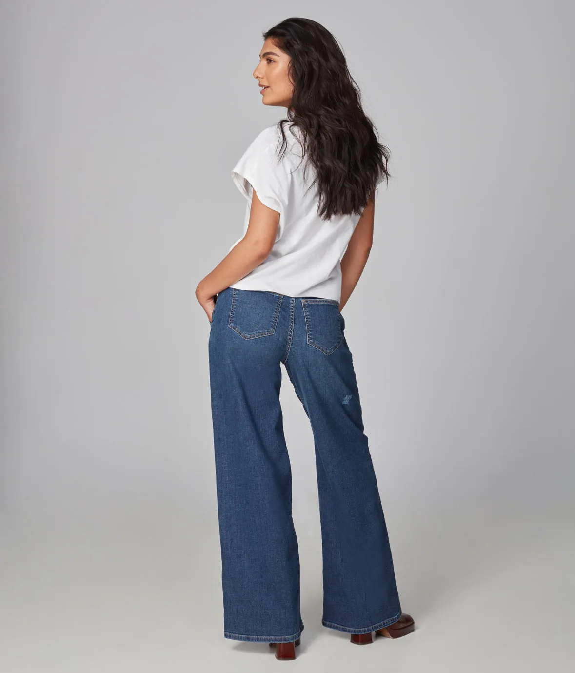 MILAN-NS High Rise Wide Leg Jeans