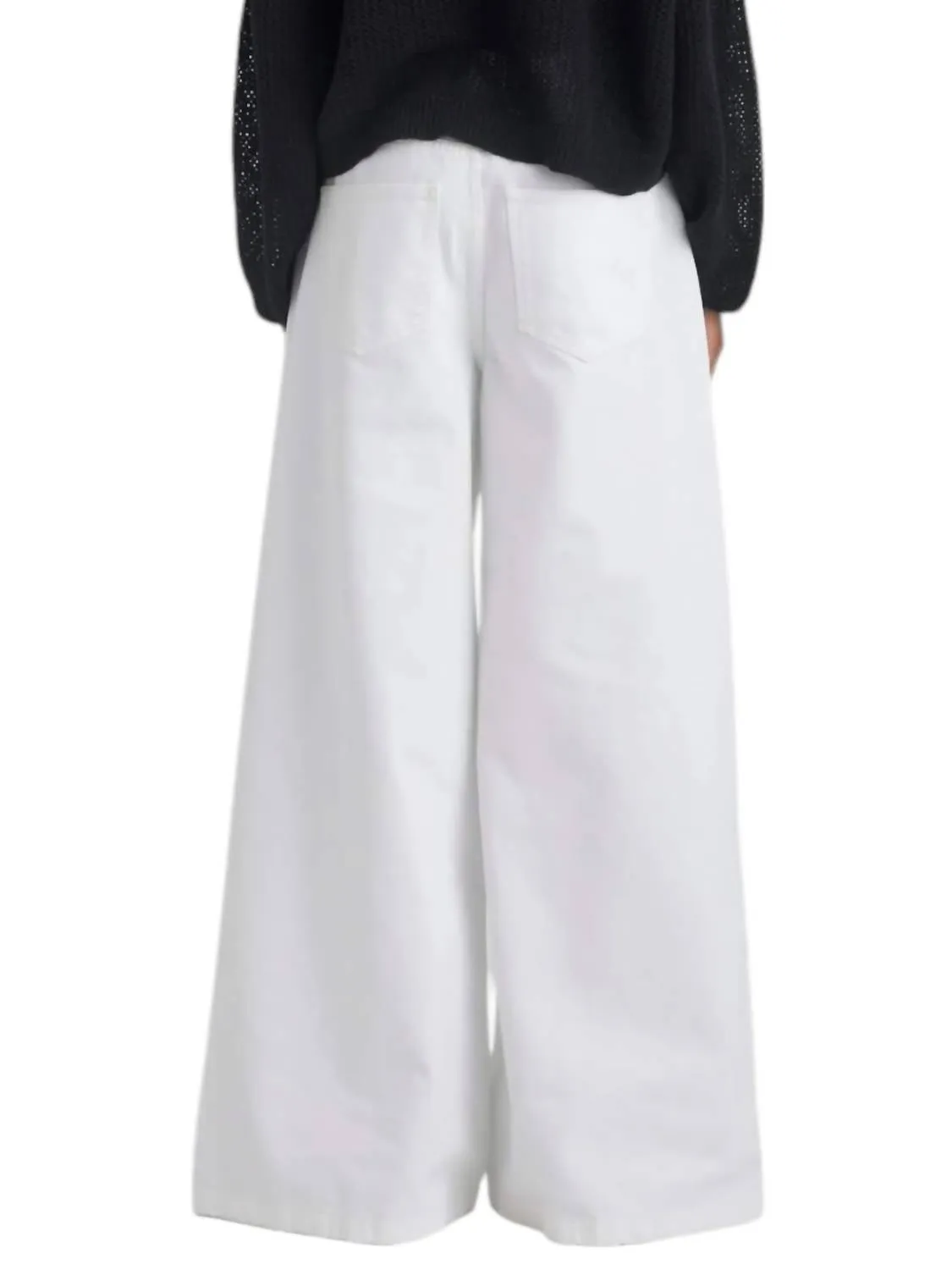 Milygz Mw Wide Jeans In White Wash