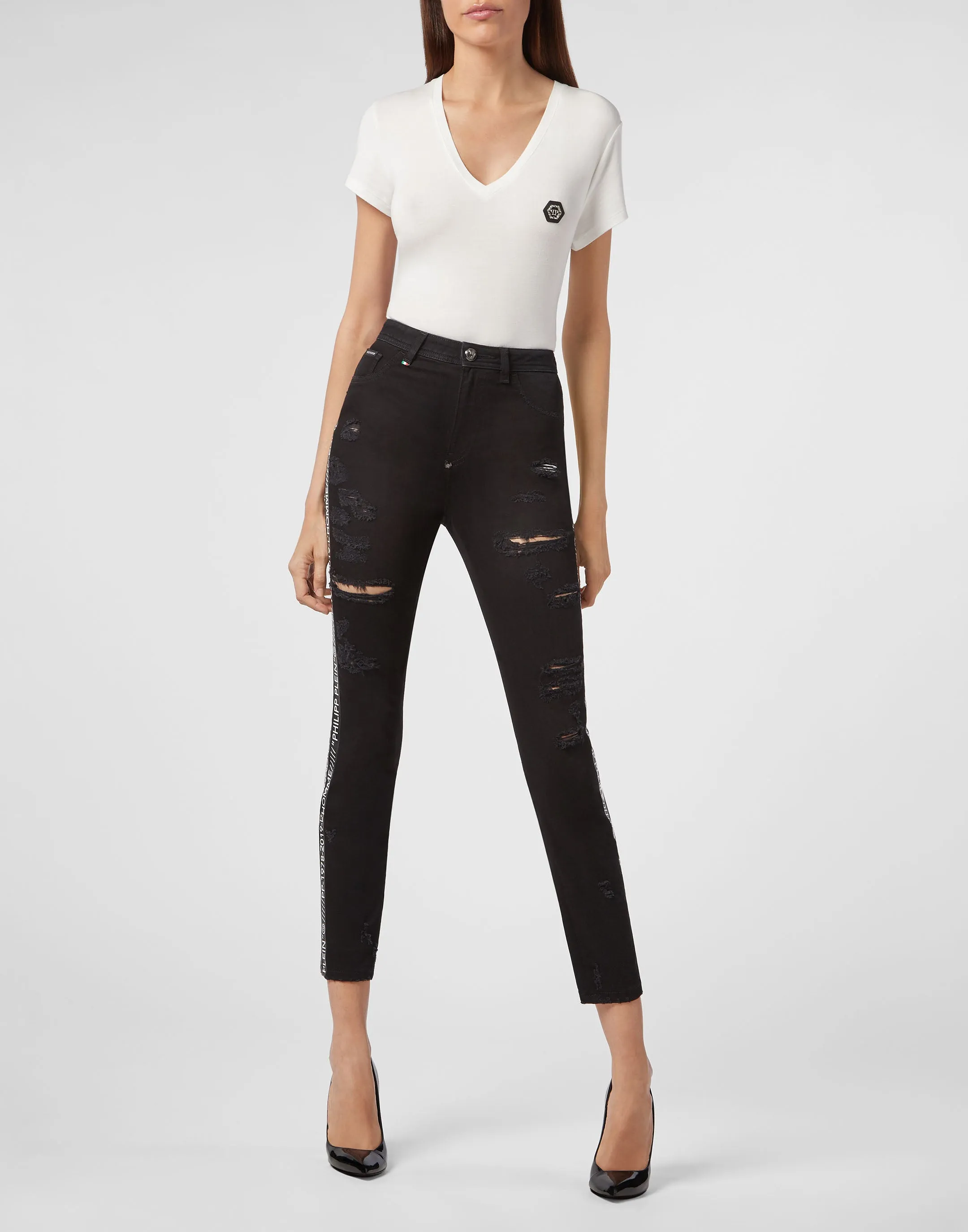 Miss High Waist Jegging Stripes