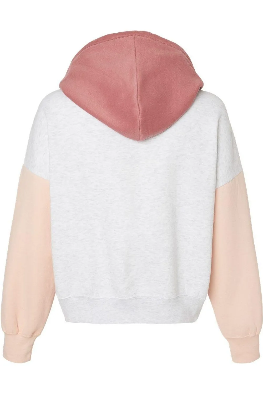 MV Sport Women´s Sueded Fleece Colorblocked Crop Hooded Sweatshirt