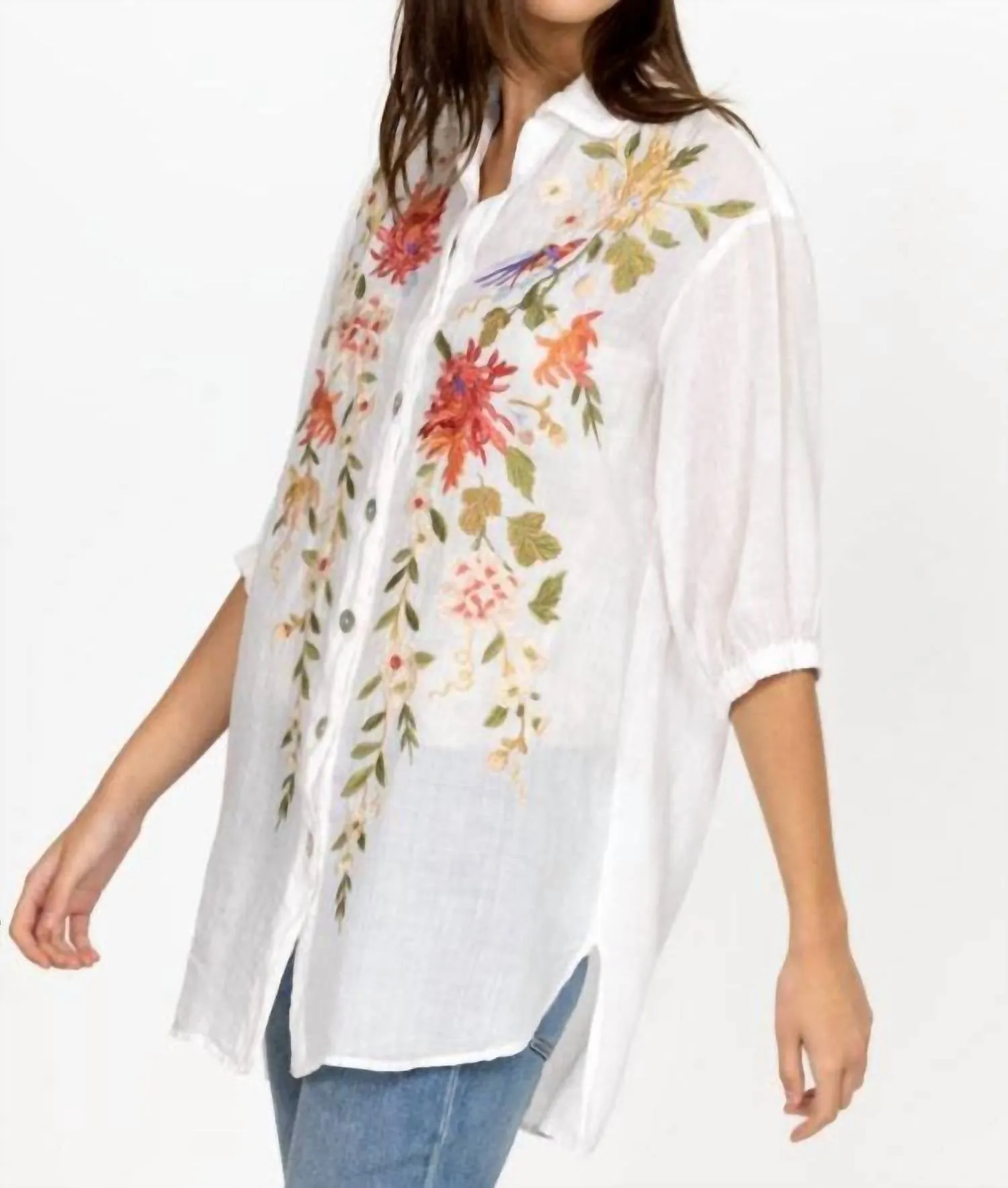 Nalina Oversized Weekend Tunic In White