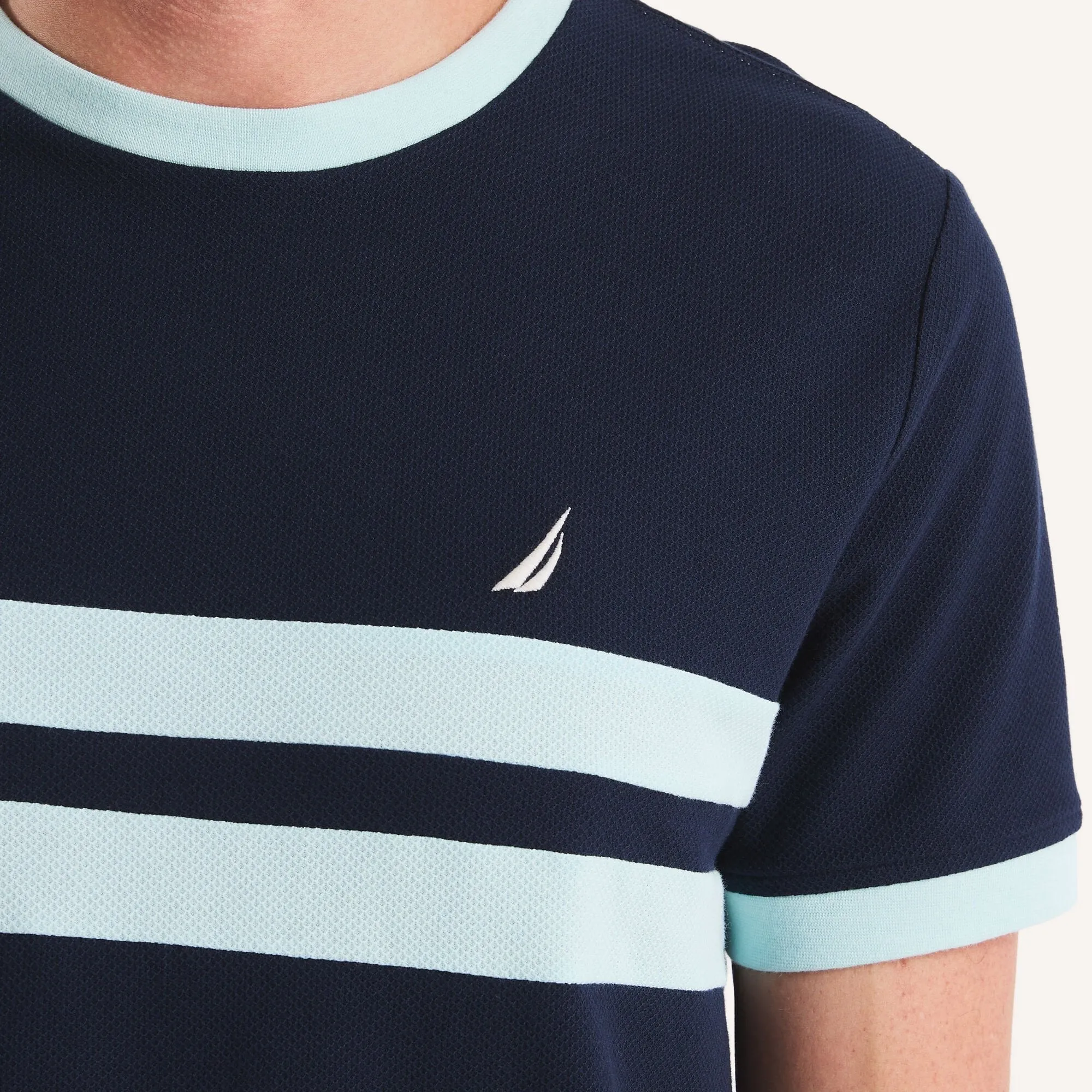 Nautica Mens Colorblock Crewneck T-Shirt