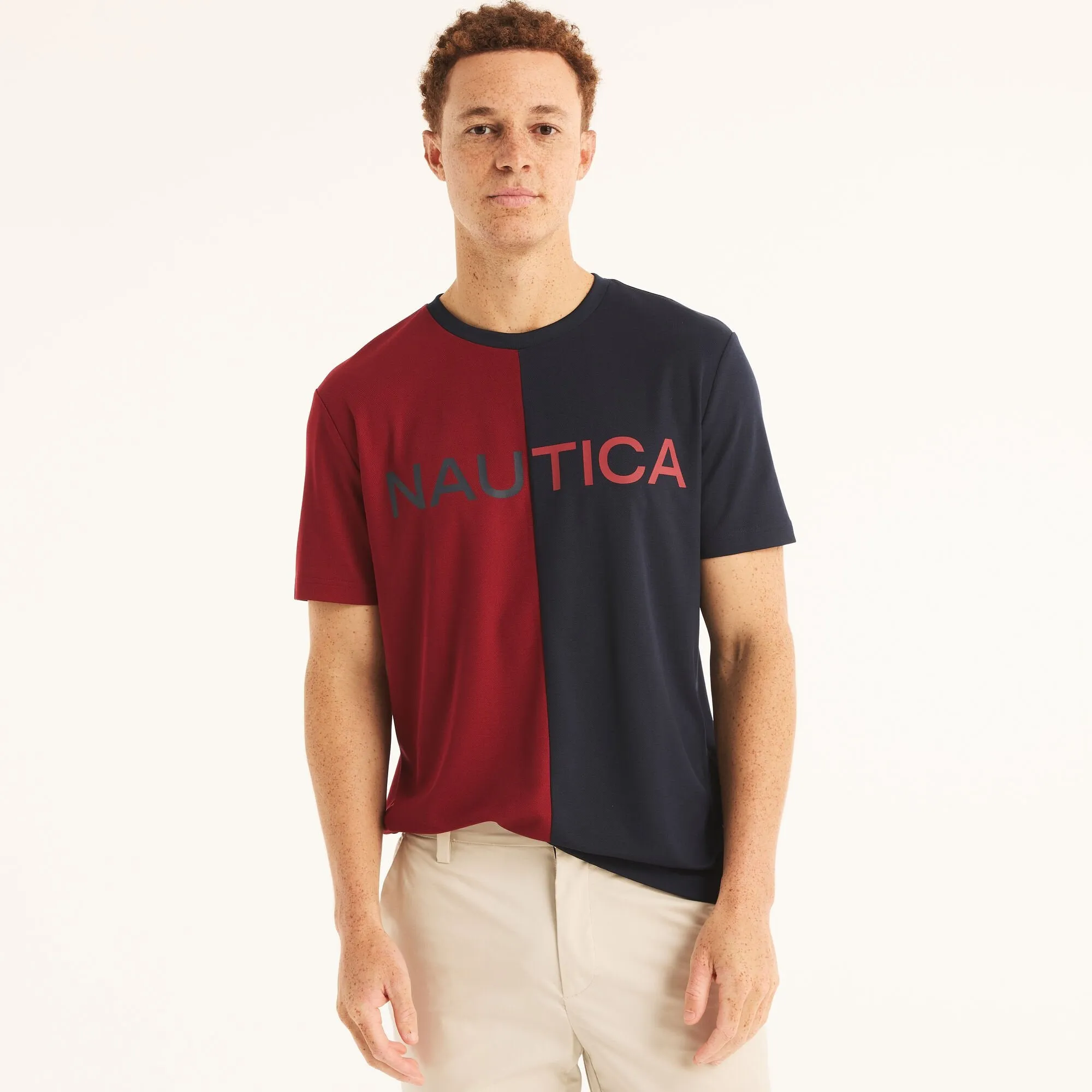 Nautica Mens Navtech Sustainably Crafted Crewneck Logo T-Shirt