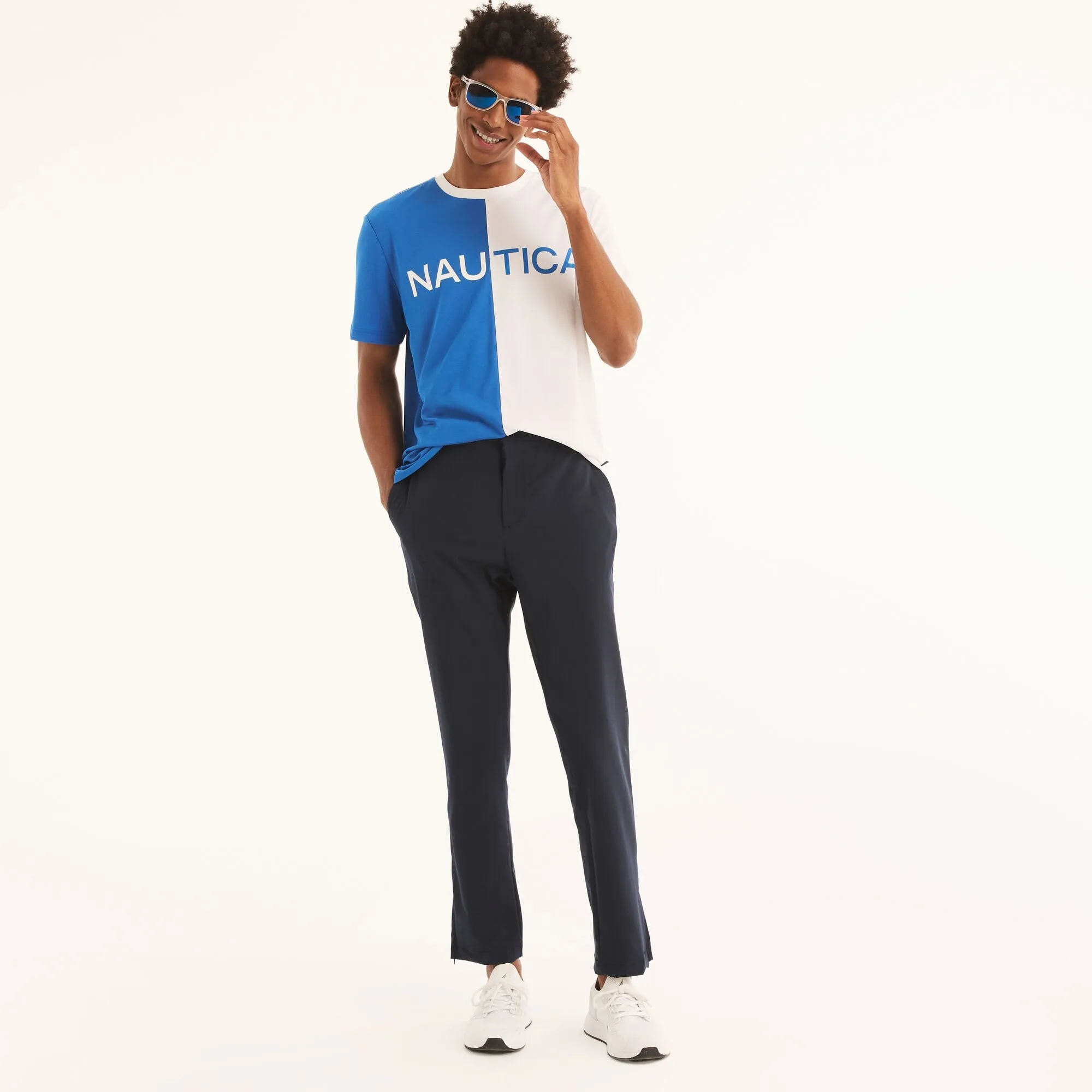 Nautica Mens Navtech Sustainably Crafted Crewneck Logo T-Shirt