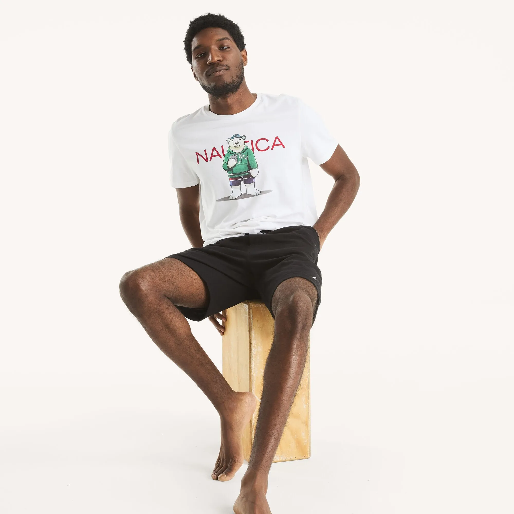 Nautica Mens Polar Bear Graphic T-Shirt