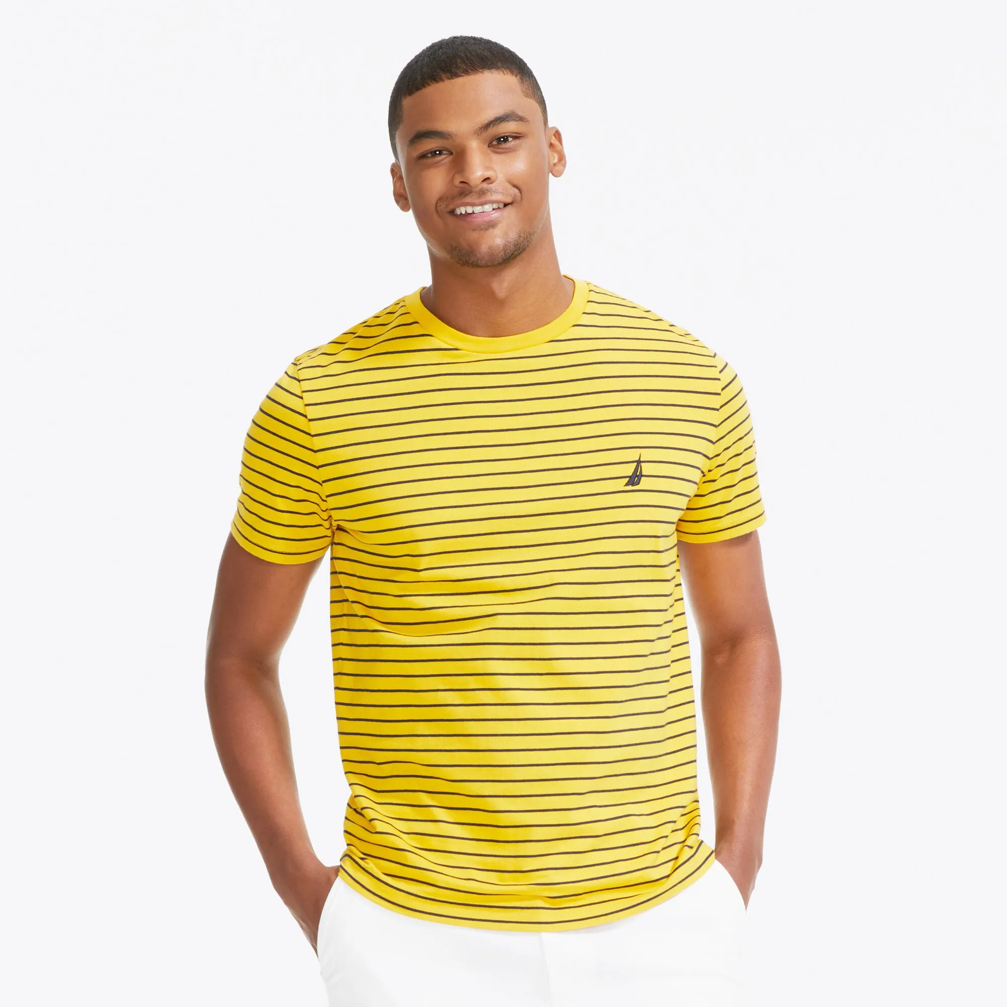 Nautica Mens Striped Crewneck T-Shirt