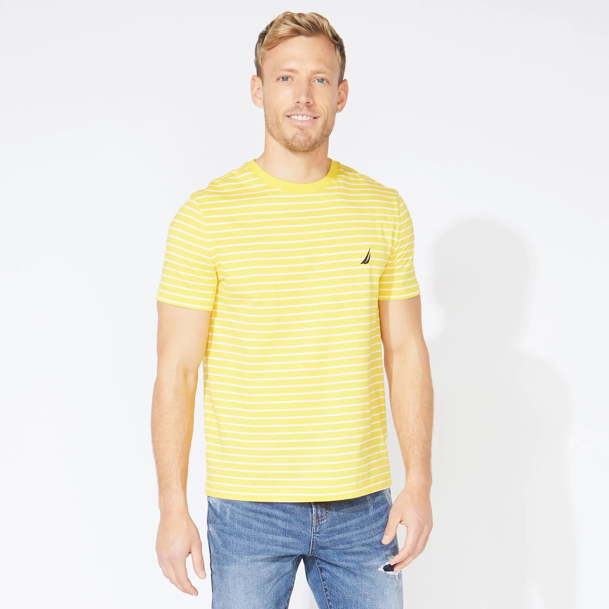Nautica Mens Striped Crewneck T-Shirt