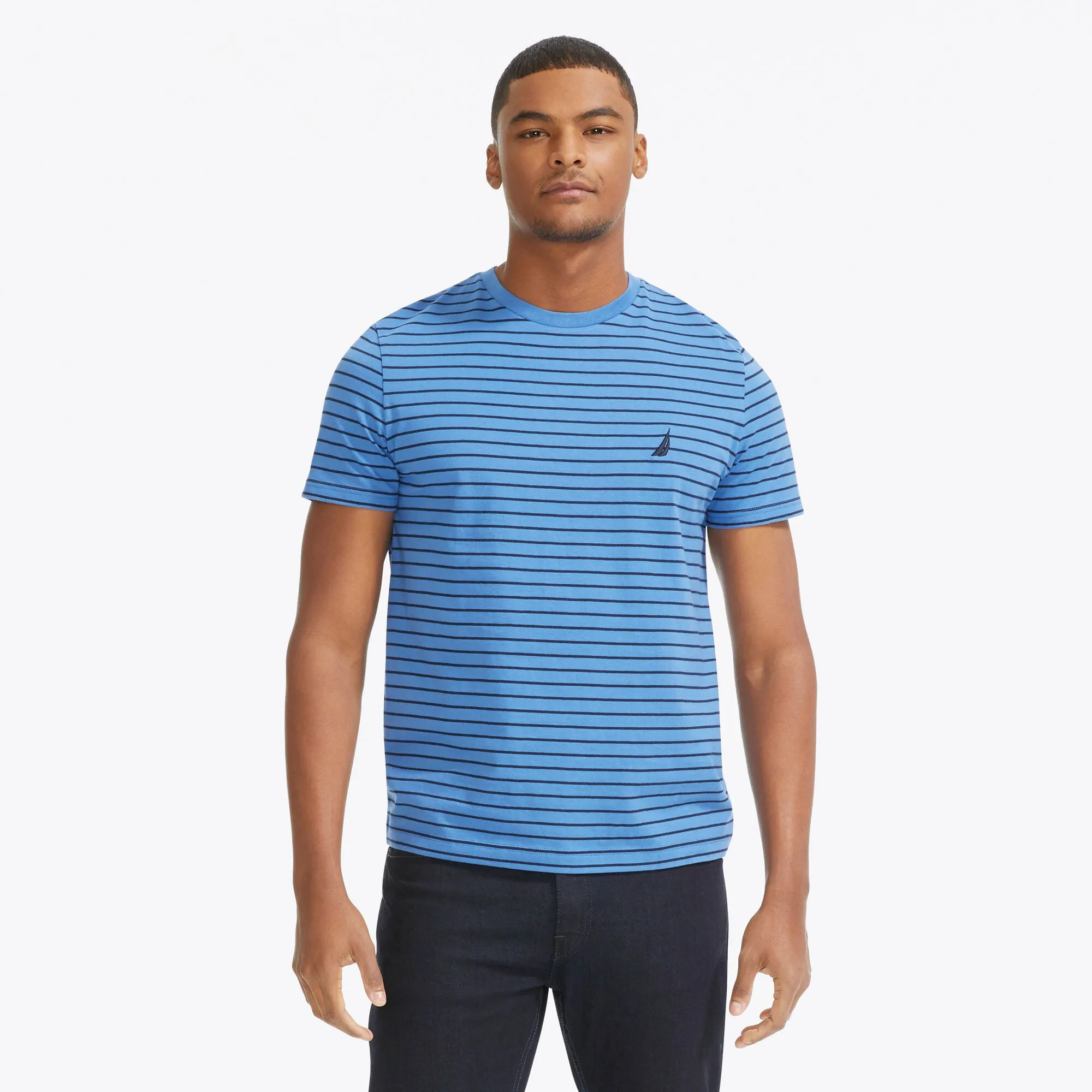 Nautica Mens Striped Crewneck T-Shirt