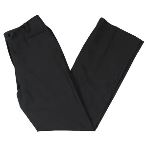 Petites Womens Solid Stretch Dress Pants