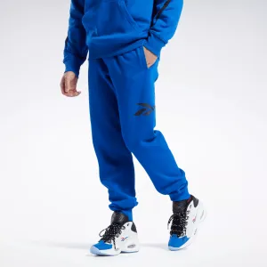 Reebok Men's Basketball Vector Fleece Joggers Blue Reebok