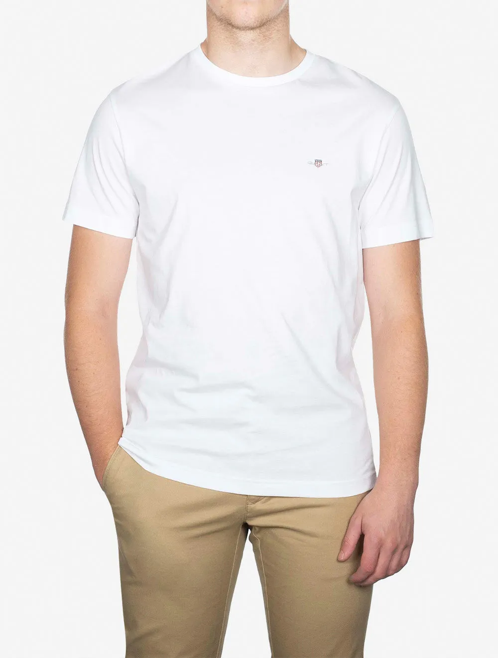 Regular Fit Shield Short Sleeve T-Shirt White
