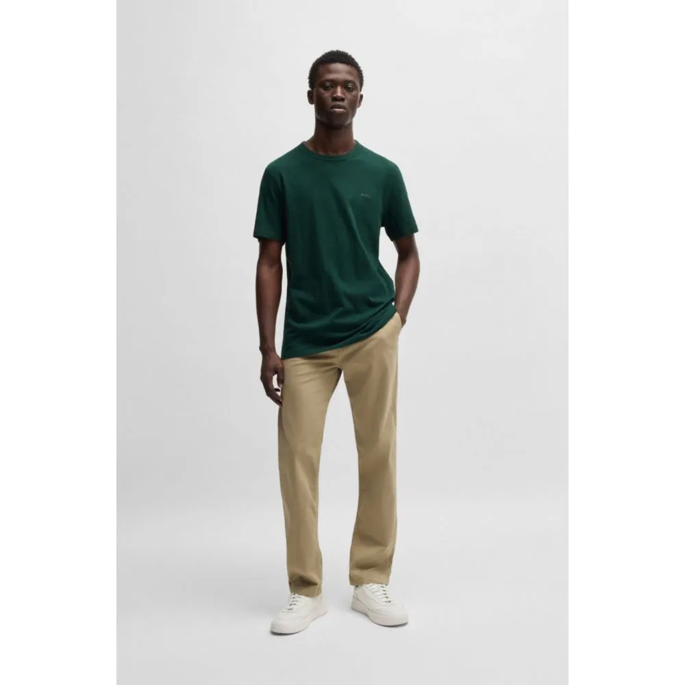 Regular-fit T-shirt in slub cotton with logo detail