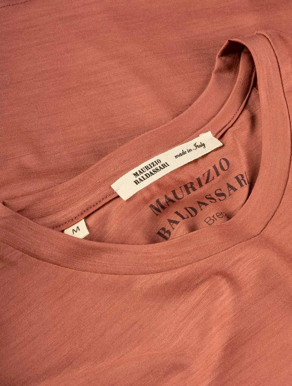 Short Sleeve Wool T-shirt Peach