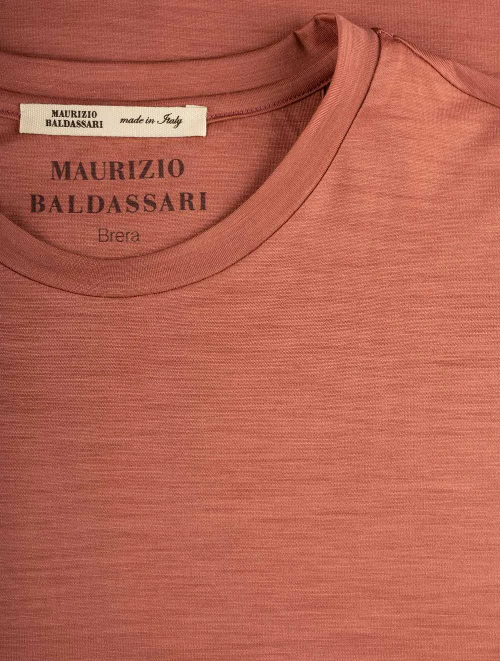 Short Sleeve Wool T-shirt Peach