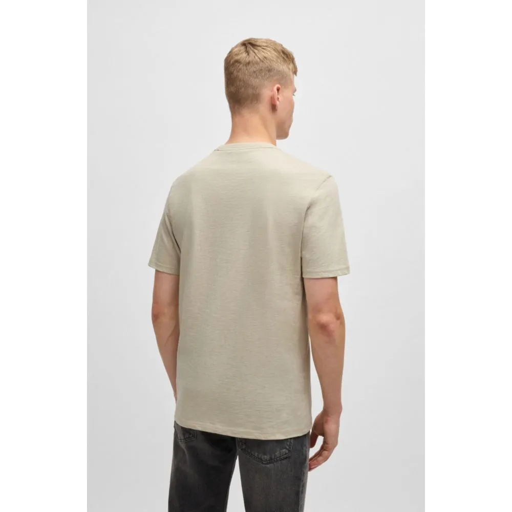 Slub-cotton T-shirt with logo detail