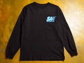 SM Long Sleeve T-Shirt - Black / Sky Blue