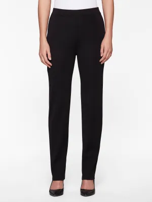 Straight Leg Knit Pant, Black