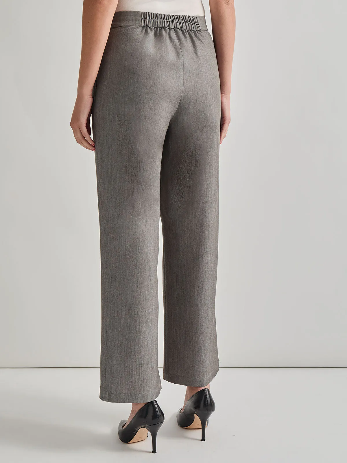 Stretch Woven Wide Leg Pant