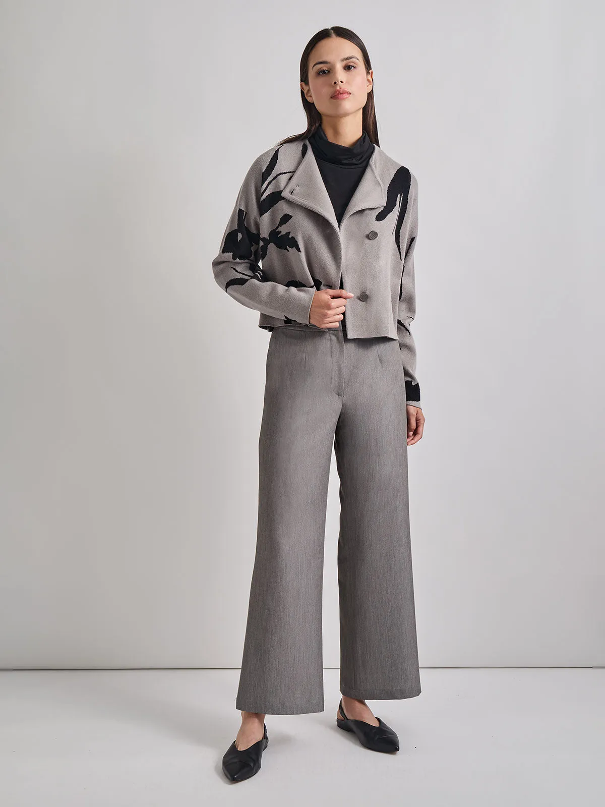 Stretch Woven Wide Leg Pant