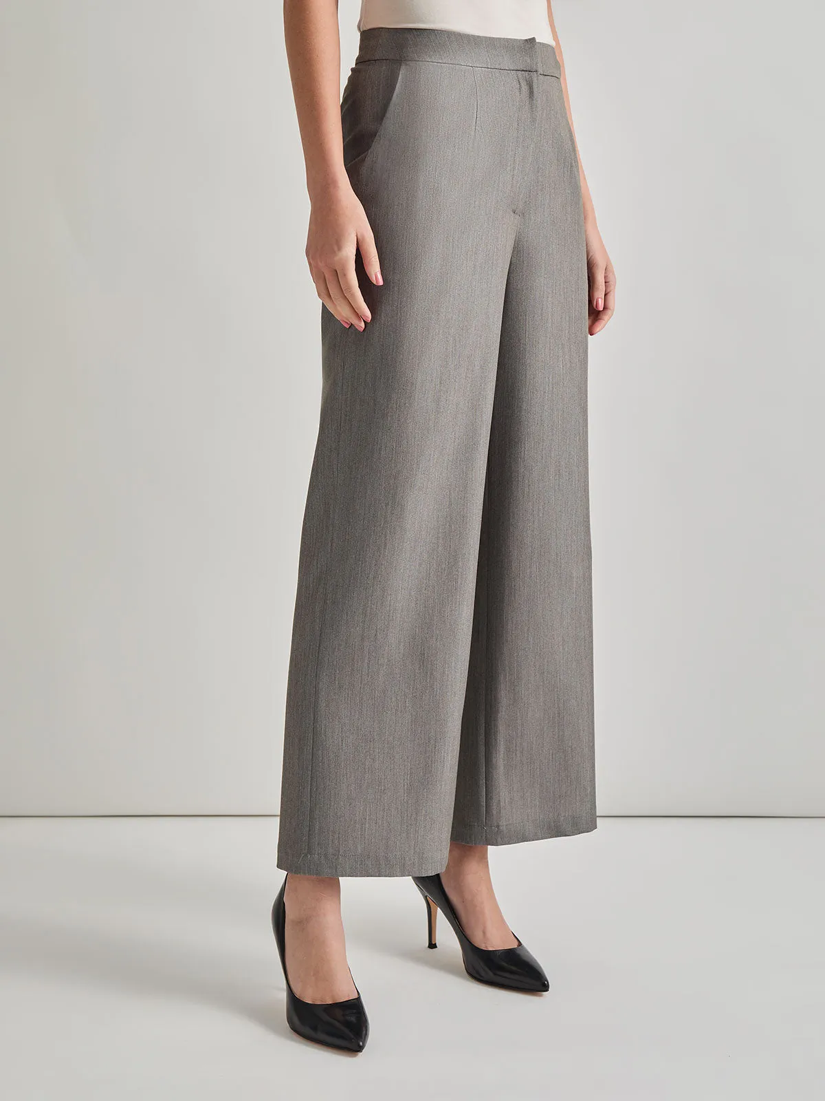Stretch Woven Wide Leg Pant