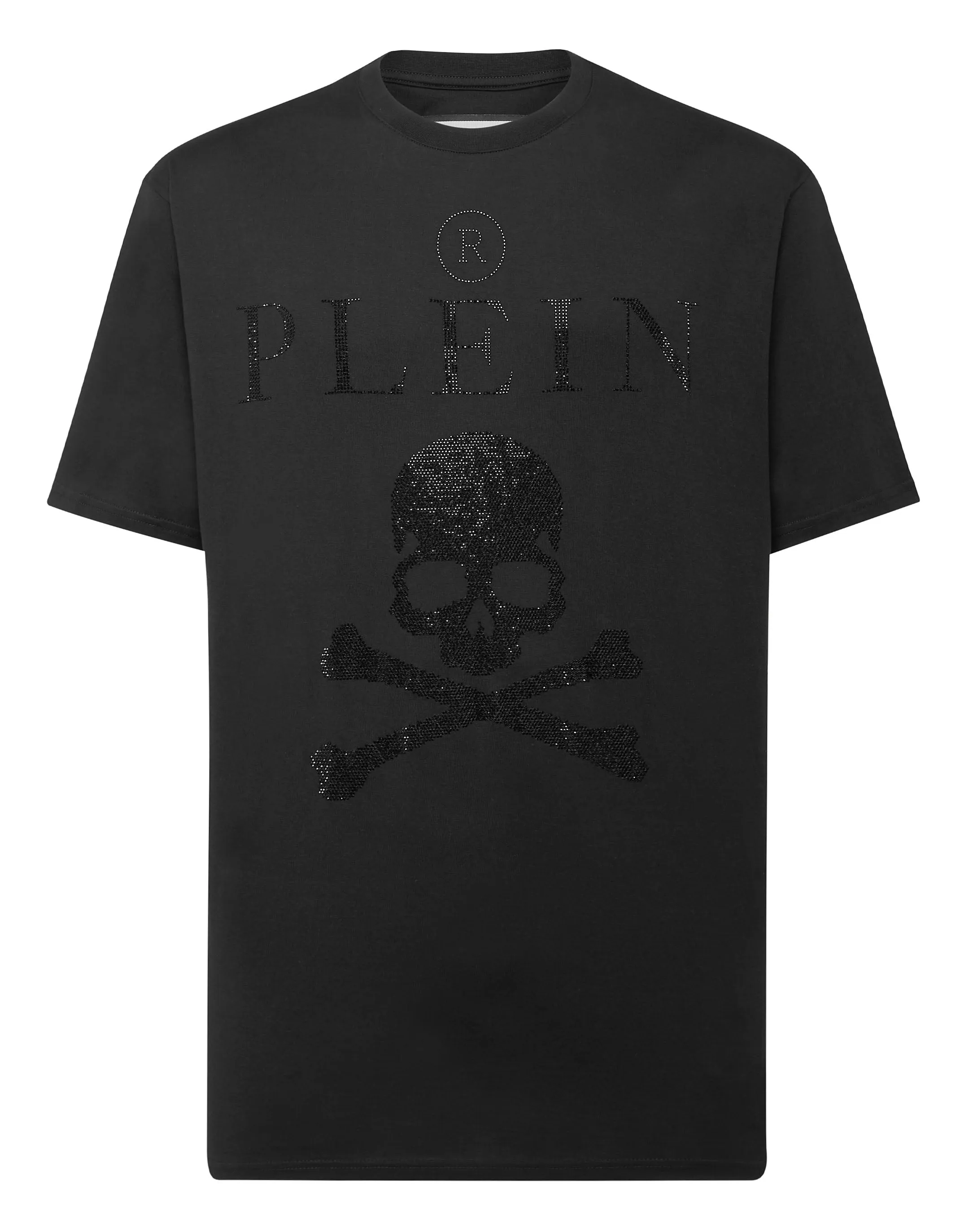 T-shirt Round Neck SS Crystal Skull with Crystals