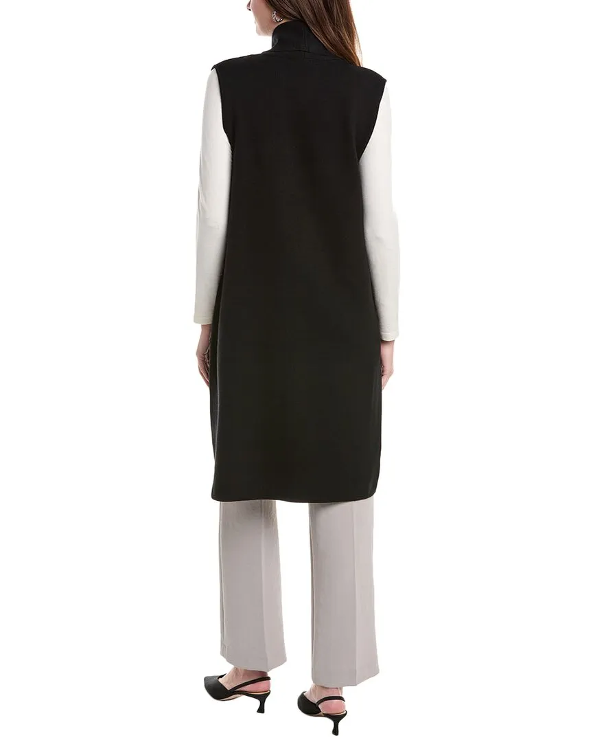T Tahari Mixed Media Sweater Vest