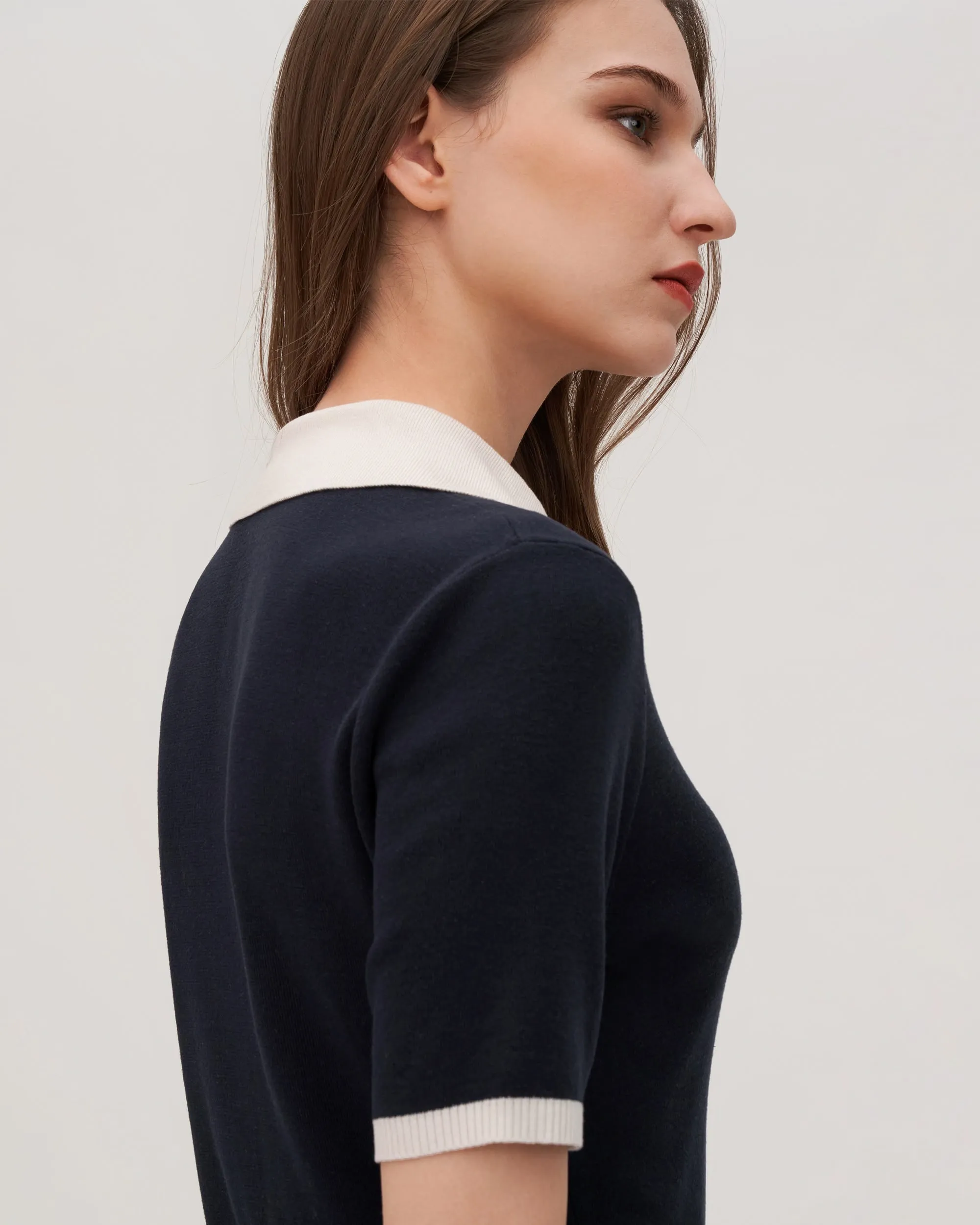 Timeless Mei Silk Knit Polo for Women