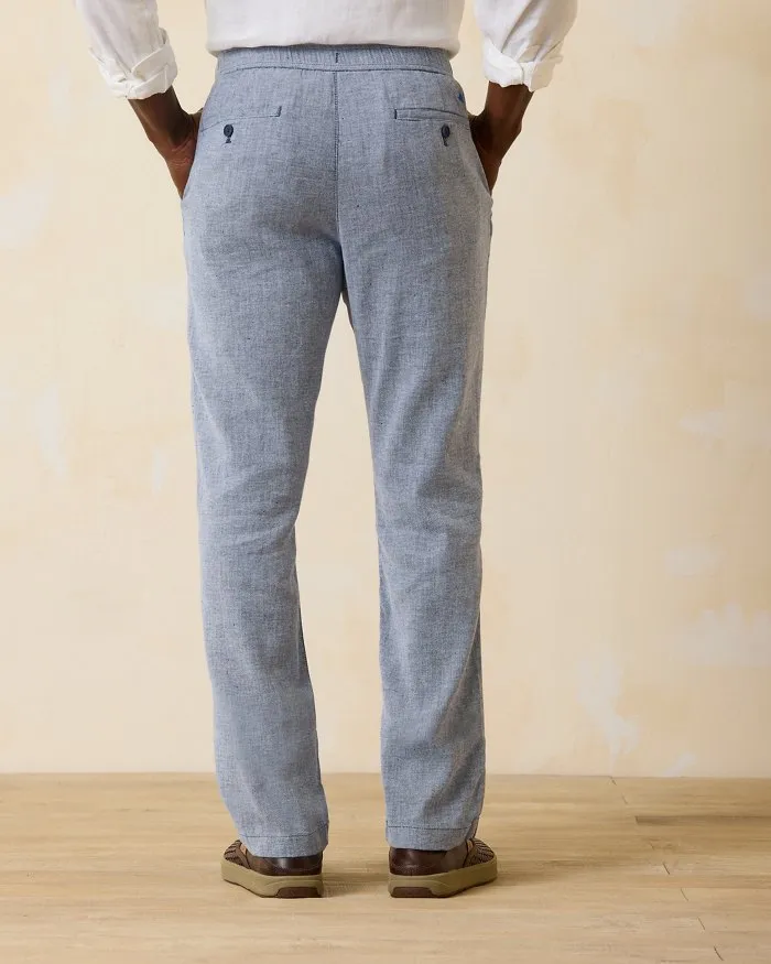 Tommy Bahama Beach Coast Linen Blend Elastic Pull On Pants - Maritime Mens Tommy Bahama