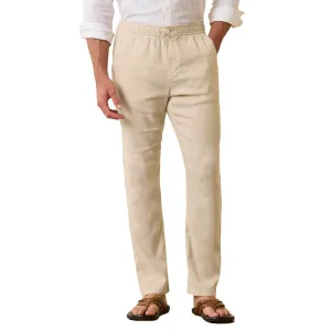 Tommy Bahama Beach Coast Linen Blend Elastic Pull On Pants - Stone Khaki* Mens Tommy Bahama