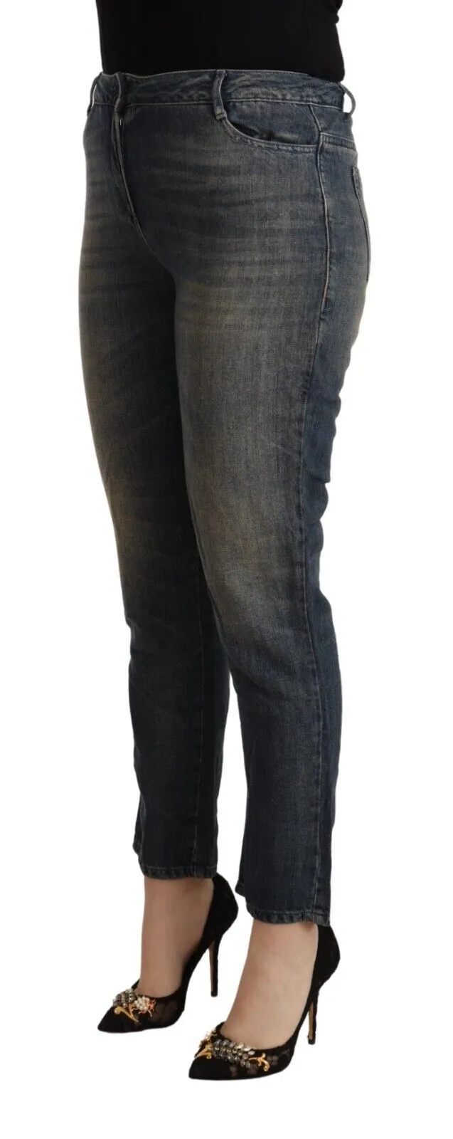 Twinset  Washed Cotton Cropped Capri Women  Women's Jeans