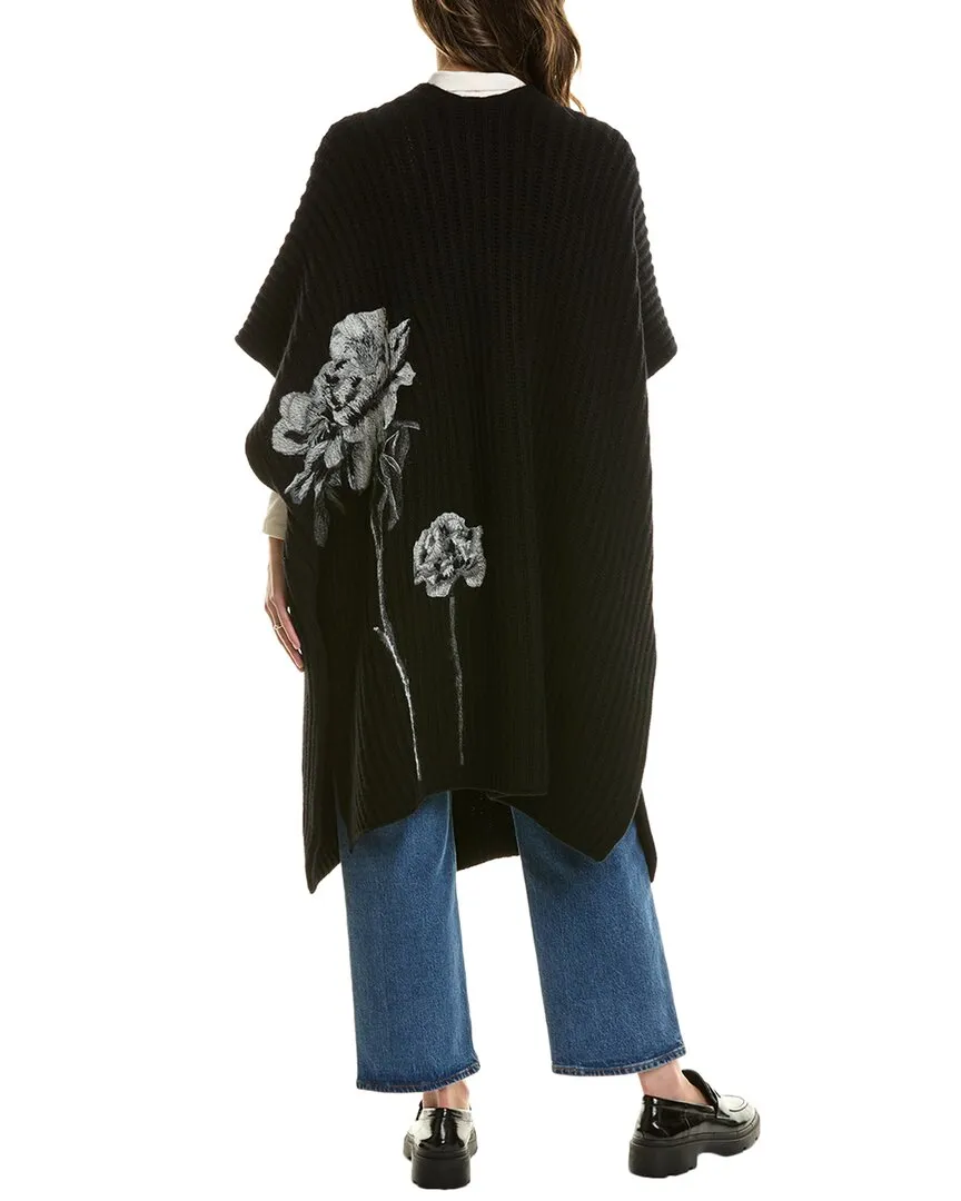 Valentino Wool & Cashmere-Blend Poncho