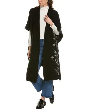 Valentino Wool & Cashmere-Blend Poncho