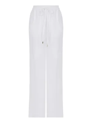 Wide-Leg Linen Pants