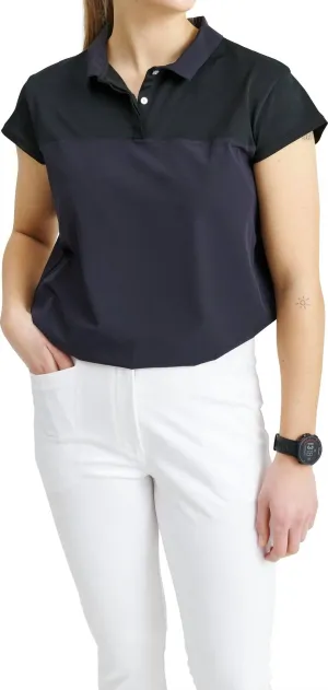 Women Becky Cupsleeve Loosefit Polo In Black